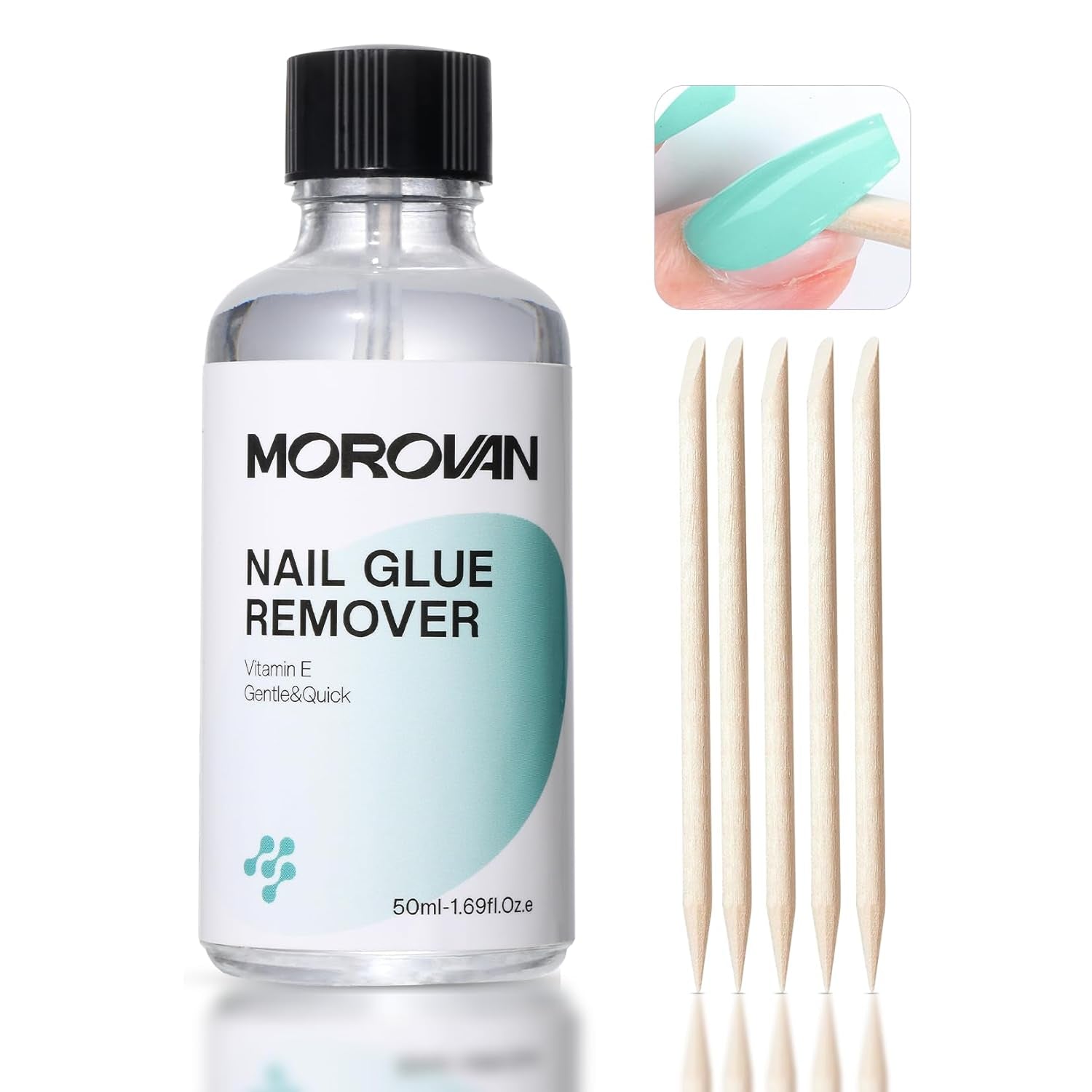 Nail Glue Remover for Press on Nails - 50ML Press on Nail Glue Remover for Acrylic Nails Tips Quickly