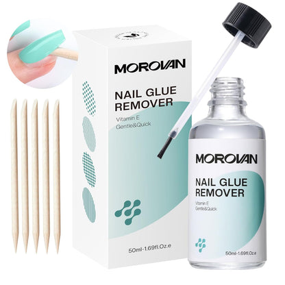 Nail Glue Remover for Press on Nails - 50ML Press on Nail Glue Remover for Acrylic Nails Tips Quickly