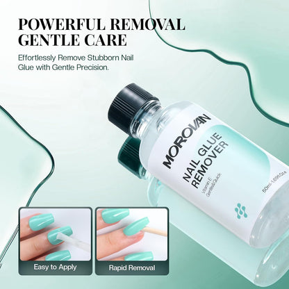 Nail Glue Remover for Press on Nails - 50ML Press on Nail Glue Remover for Acrylic Nails Tips Quickly